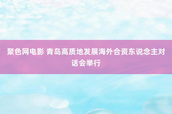 聚色网电影 青岛高质地发展海外合资东说念主对话会举行