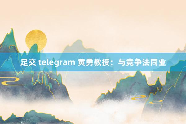 足交 telegram 黄勇教授：与竞争法同业